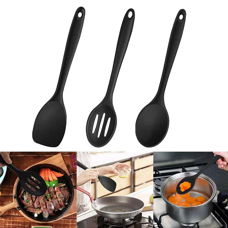 Hemasa  Silicone Cooking Spoon Pan Scoop Heat-Resistant Flexible Nonstick for Cooking /Baking