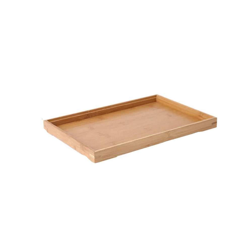 Tejesa Rectangular Storage Tray household Solid Wood Storage Plate Bamboo Water Cup Plate Home Living Room