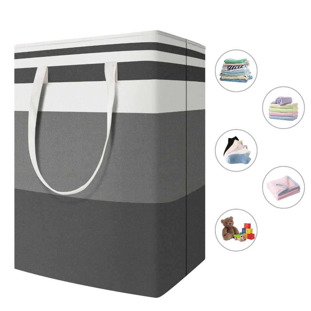 Tejesa  Waterproof  Large Laundry Baskets Freestanding Hamper Collapsible Tall Clothes Hamper with Extended Handles for Clothes