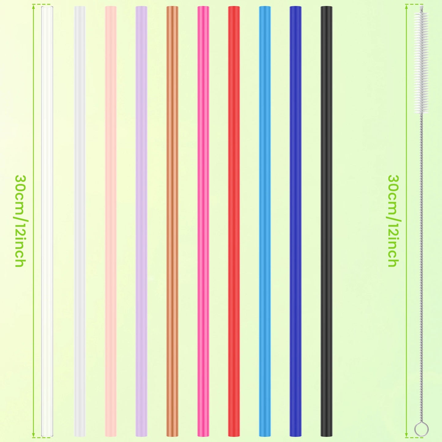Tejesa 24/10Pcs Multicolor Drinking Straws Reusable Drinking Straws Beverage Bar Straws Wedding Decor Kitchen Beverage Party Supplies