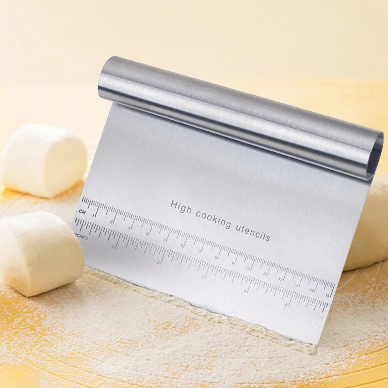 Stainless Steel Dough Pastry Scraper Chopper Baking Cake Cooking Spatulas DIY Baking Tools Multipurpose Bread Scale Separator