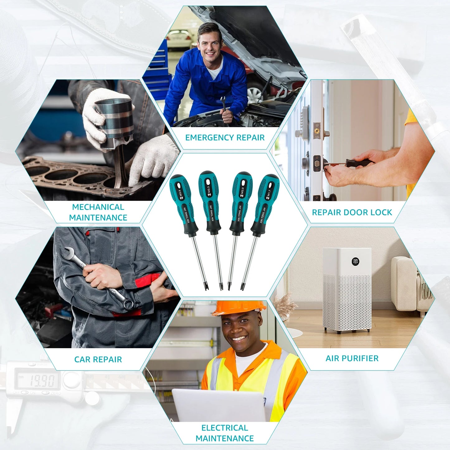 Tejesa4Pcs U-Shape Screwdrive Precision Cr-V Spanner Cacciavite for Carpentry Metalworker M1.7-2.6 Tournevis Hand Repair Tool Skrujern