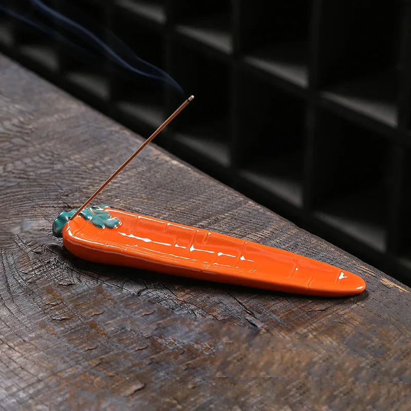 hemasa Carrot Incense Burner Ornaments DIY Handmade Crafts Living Room Bedroom Essential Oil Aromatherapy Accessories