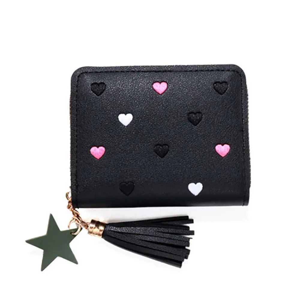Cute Lady With Zipper Coin Purse Card Holder Money clip Tassel Wallet Money Bags Mini Coin Purse Money Clip