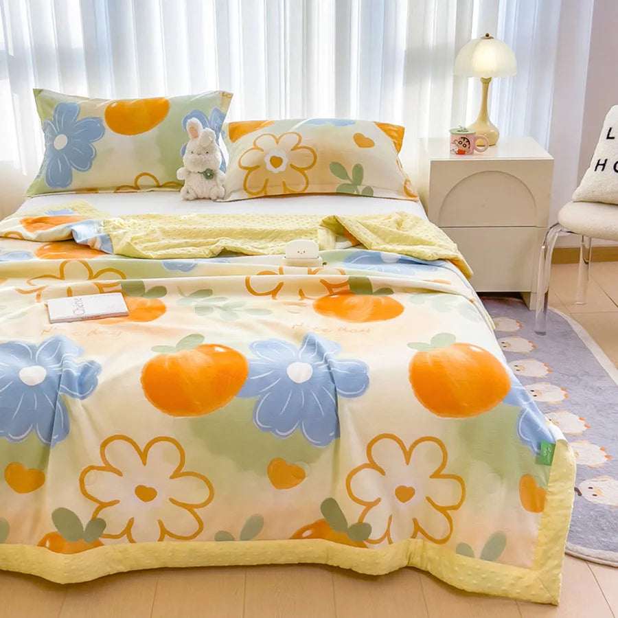 KDJEIKZ Summer Thin Comforter Ultra-Soft Air Conditioned Four Seasons 3D Beanie Comforter/Duvet/Blanket Bed 150 Single comforter