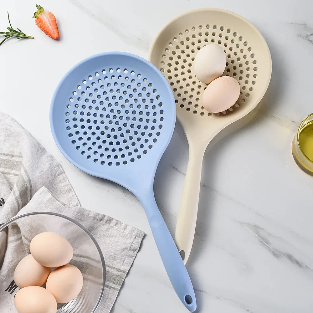 1/2Pcs Silicone  Cooking Spatula Large Colander Soup Strainer Household Kitchen Tool