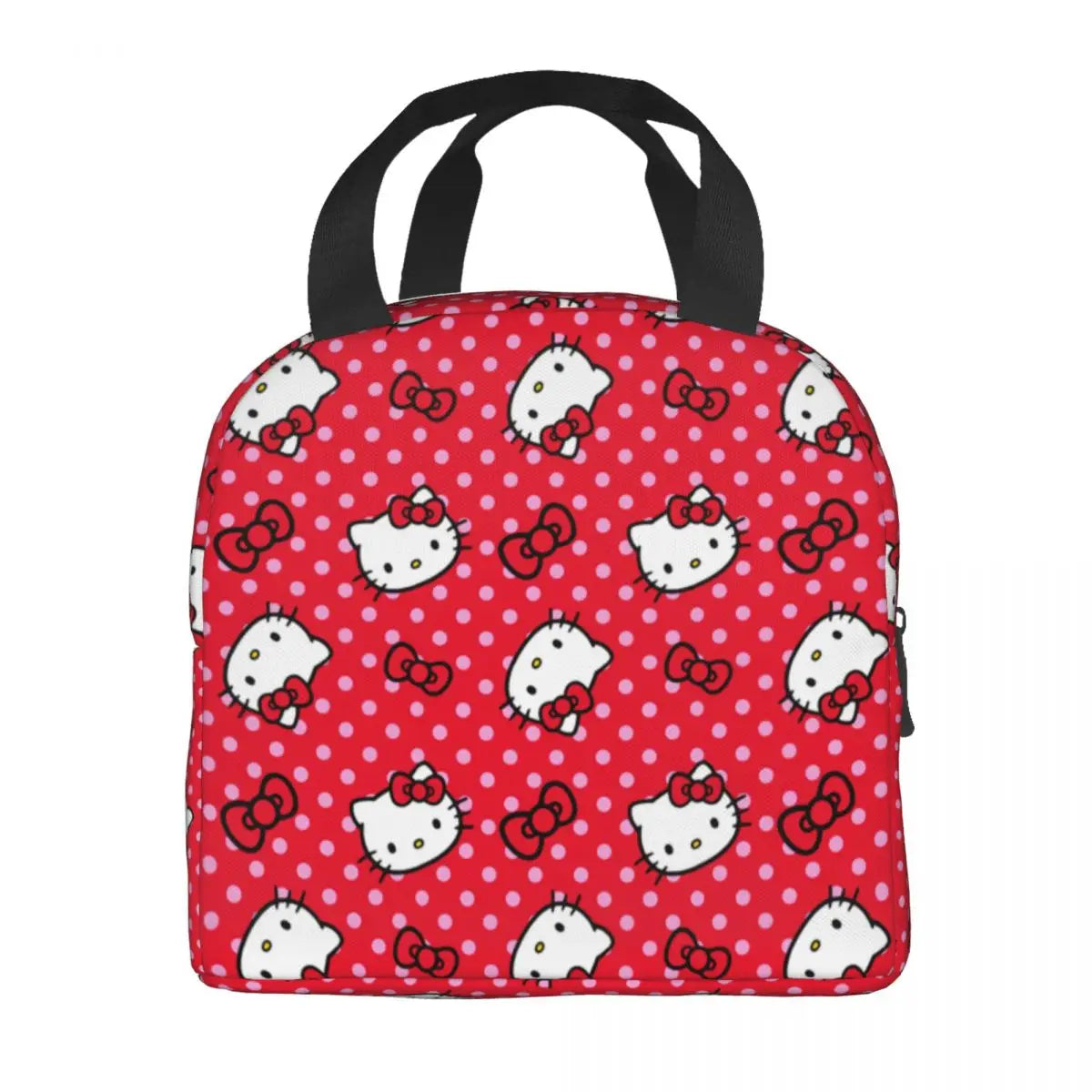 Custom Sanrio Hello Kitty Insulated Lunch Bag for Work School Leakproof Thermal Cooler Lunch Box Women  Food Container Tote Bags