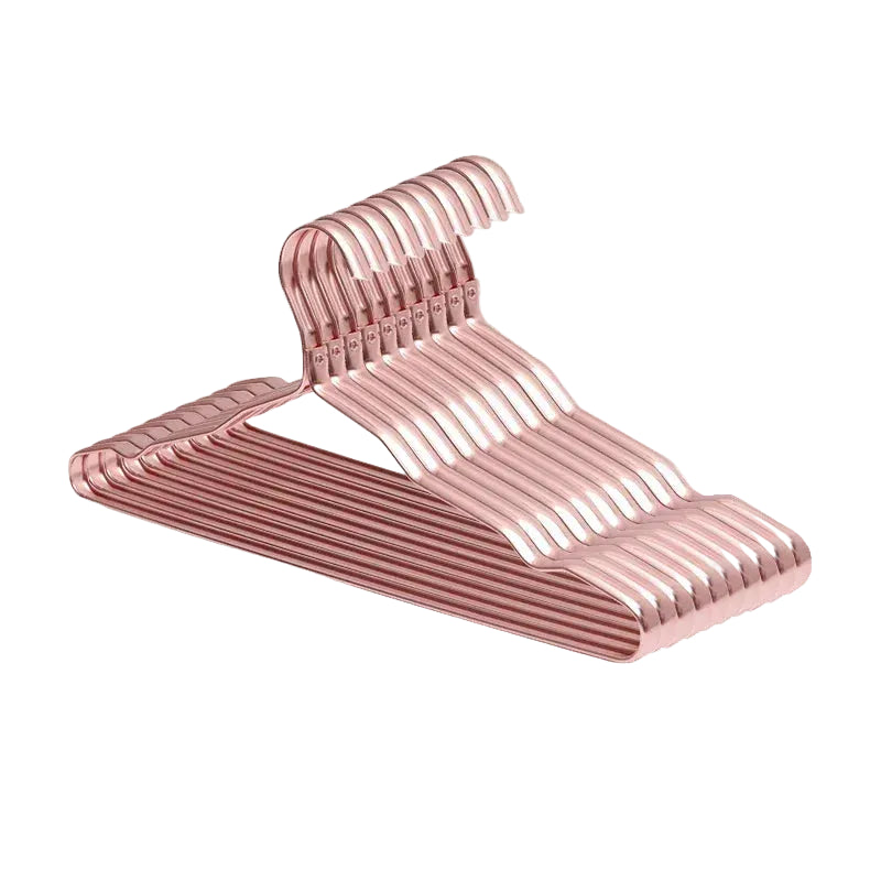 Tejesa 10pcs Aluminum Alloy Clothing Hanger Golden Durable Domestic Coat Supplies Organizer Wardrobe Organizer Clothing Storage Rack