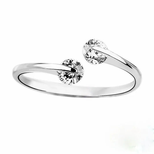 Trendy Opening  Crystal Wedding Ring