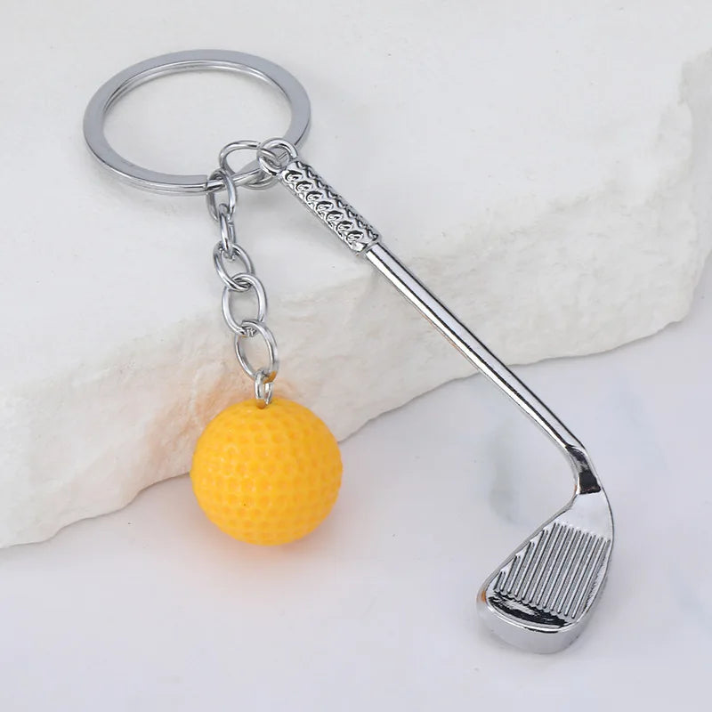 Tejesa Mini Golf Ball Pendant Keychain Cute Sport Keyring Key Chain Gifts for Teenager