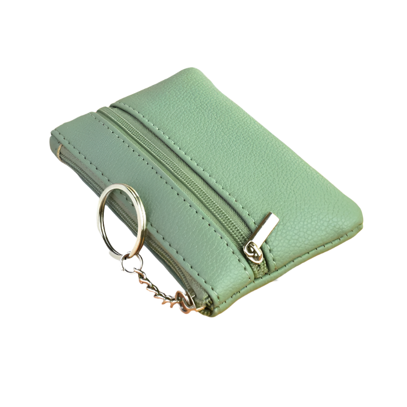 Hemasa Mini Multi-color PU Leather Small Coin Purse Light Top Layer  Zipper Key
