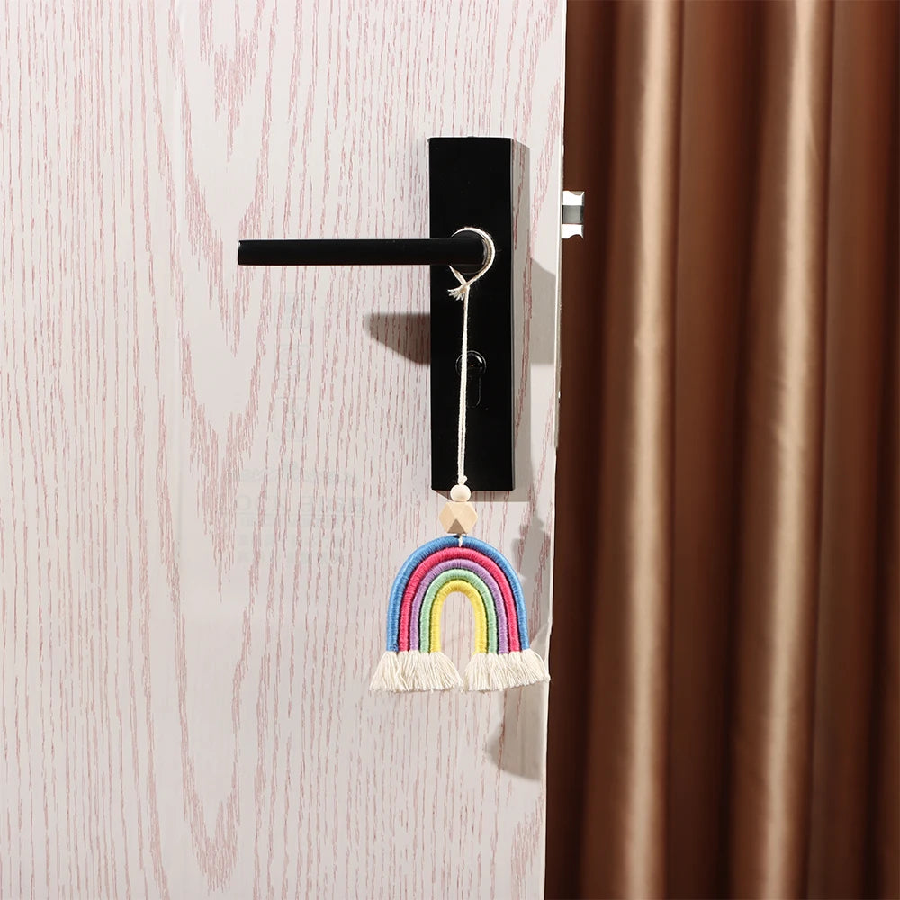 Hemasa Car Hanging Decoration Rainbow / Bohemian Style Hand Woven Keychain/ Living Room/ Bedroom / Car Hanging