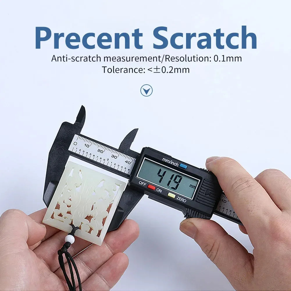 Tejesa 150mm 100mm Electronic Digital Caliper Carbon Fiber Dial Vernier Caliper Gauge Micrometer Measuring Tool Digital Ruler