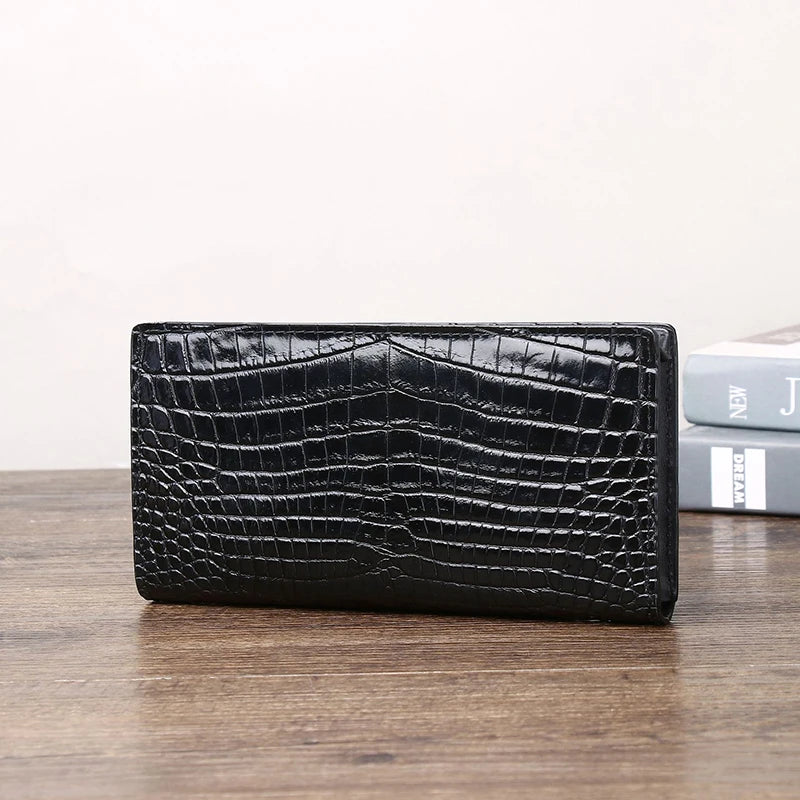 Hemasa Crocodile  Pattern men's leather wallet multifunctional and multi card slot men wallet men bag