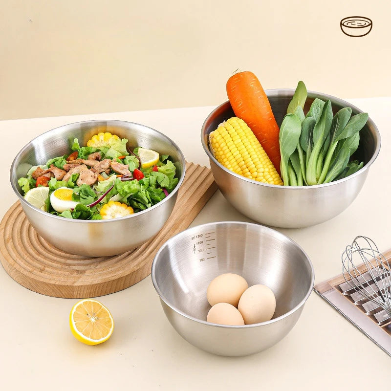 Tejesa 3pcs Stainless Steel Mixing Bowl Set/Cooking/ Baking/ Serving/ Kitchen/mixing Bowl