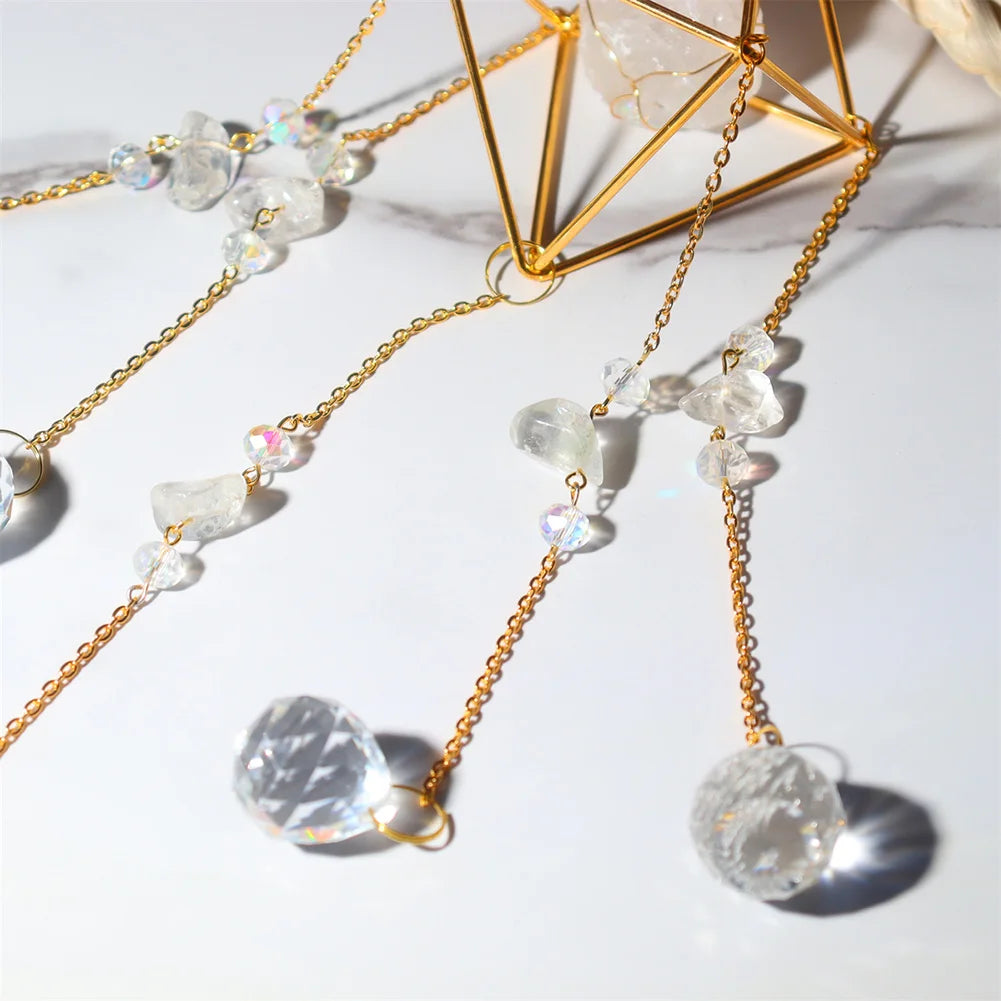 Hanging Sun Catcher Creative Rainbow Maker Ornament Versatile Sun Catcher Wind Chime for Wedding Decoration