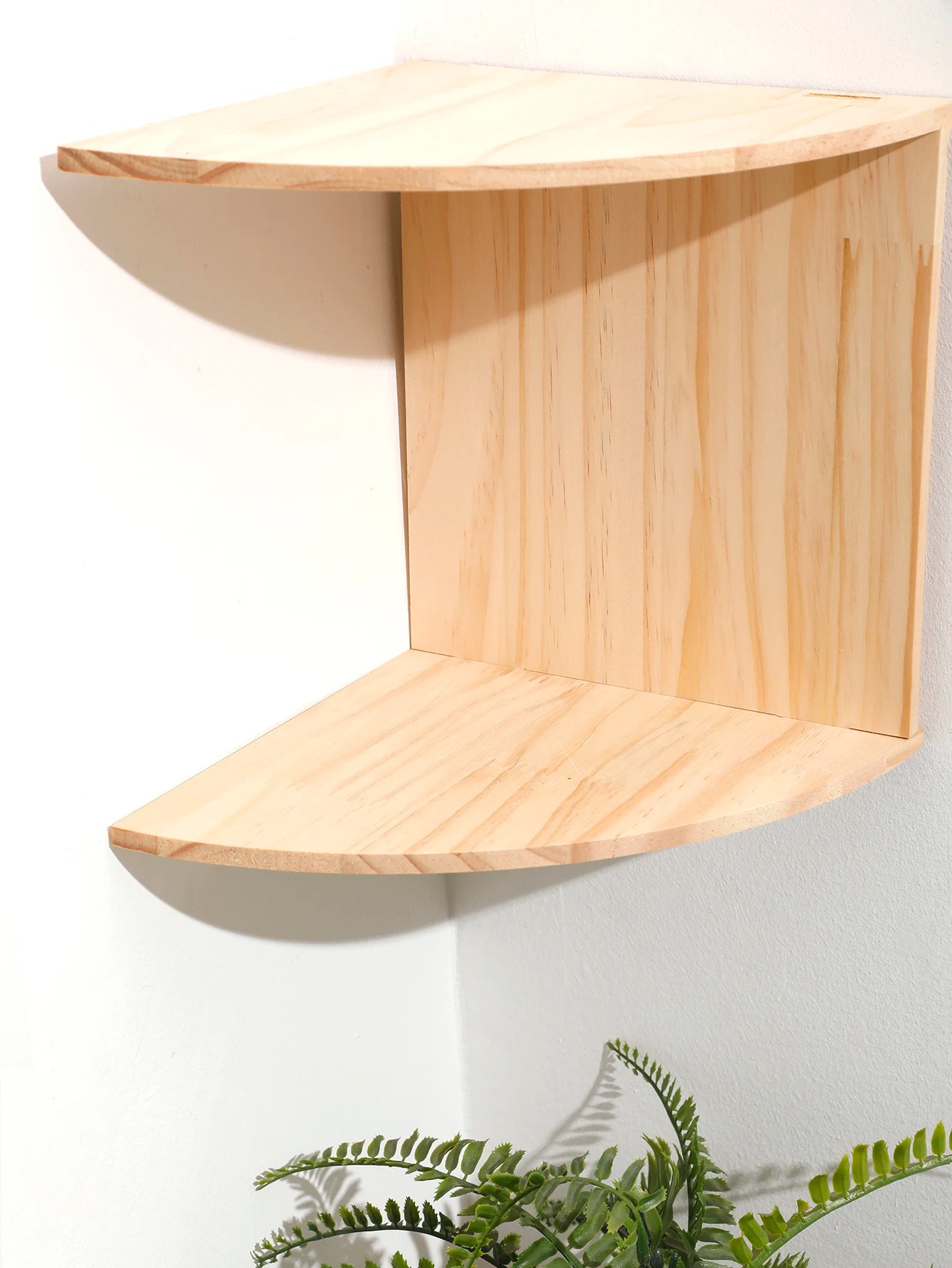 Hemasa Wooden Corner Shelf Two-Layer Burlywood Shelf Boho Home Decoration Floating Wall Organizer Room Decors Aesthetic Wall Decor Gift