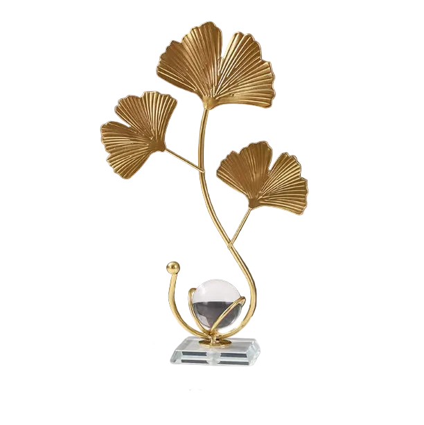 Hemasa Geometric Metal Figurines/ Crystal Ball Model Decorative Crafts/Living Room Desktop Ornaments/ Home Decorati