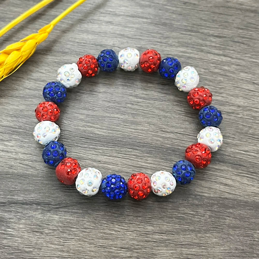 Hemasa pave disco ball beads stretchable bracelets / Bangle For Women Gift