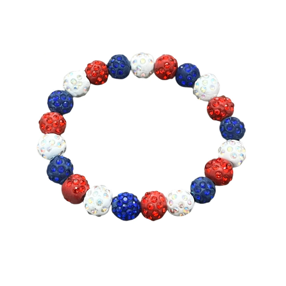 Hemasa pave disco ball beads stretchable bracelets / Bangle For Women Gift