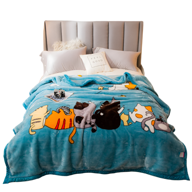 Hemasa New Flower Pettern  Pluffy warm blanket   150/180/200cm