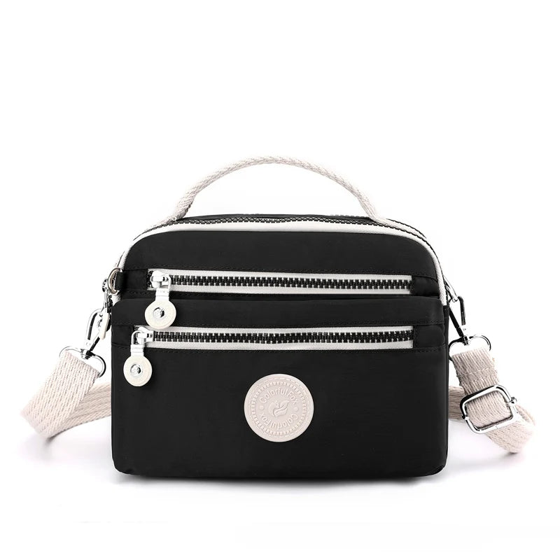 Tejesa  Double Layers Women Small Handbag  / Female Shoulder Bag Multi pockets Gilrs Shopping Messenger Bag