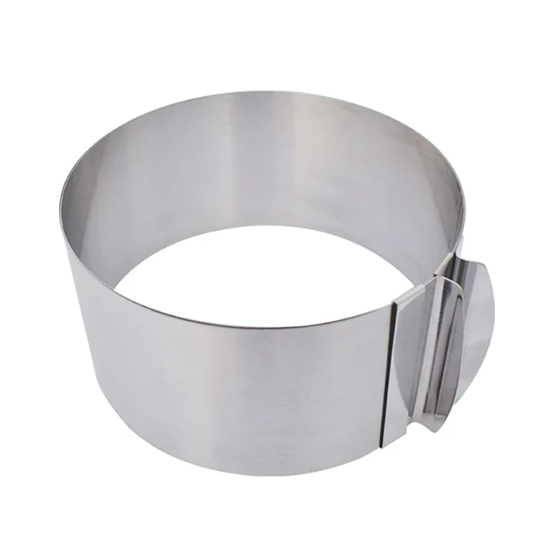 Adjustable Mousse Ring Set Round Square Stainless Steel Cake Baking Mold Birthday Wedding Cake Decorating Tools