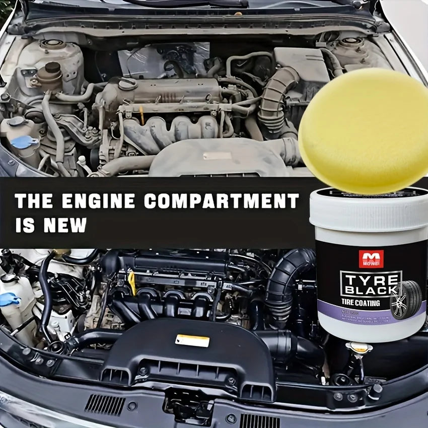 Hemasa Tire Blackening Coating Wax - Hydrating Luster and Protection, Anti-Aging Tire Care coating