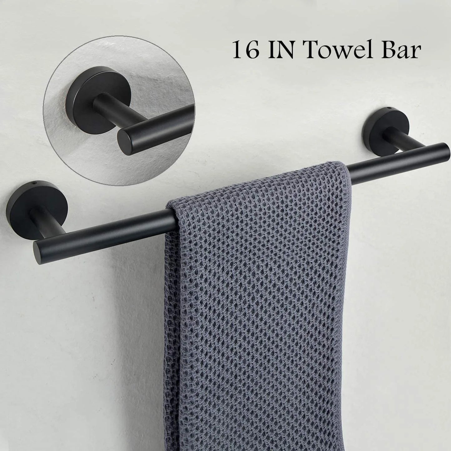Tejesa 40cm Towel Holder Towel Rails Wall Mount Rack Bathroom Towel Bar 304 Stainless Steel Towel Shelf Bathroom Accessories