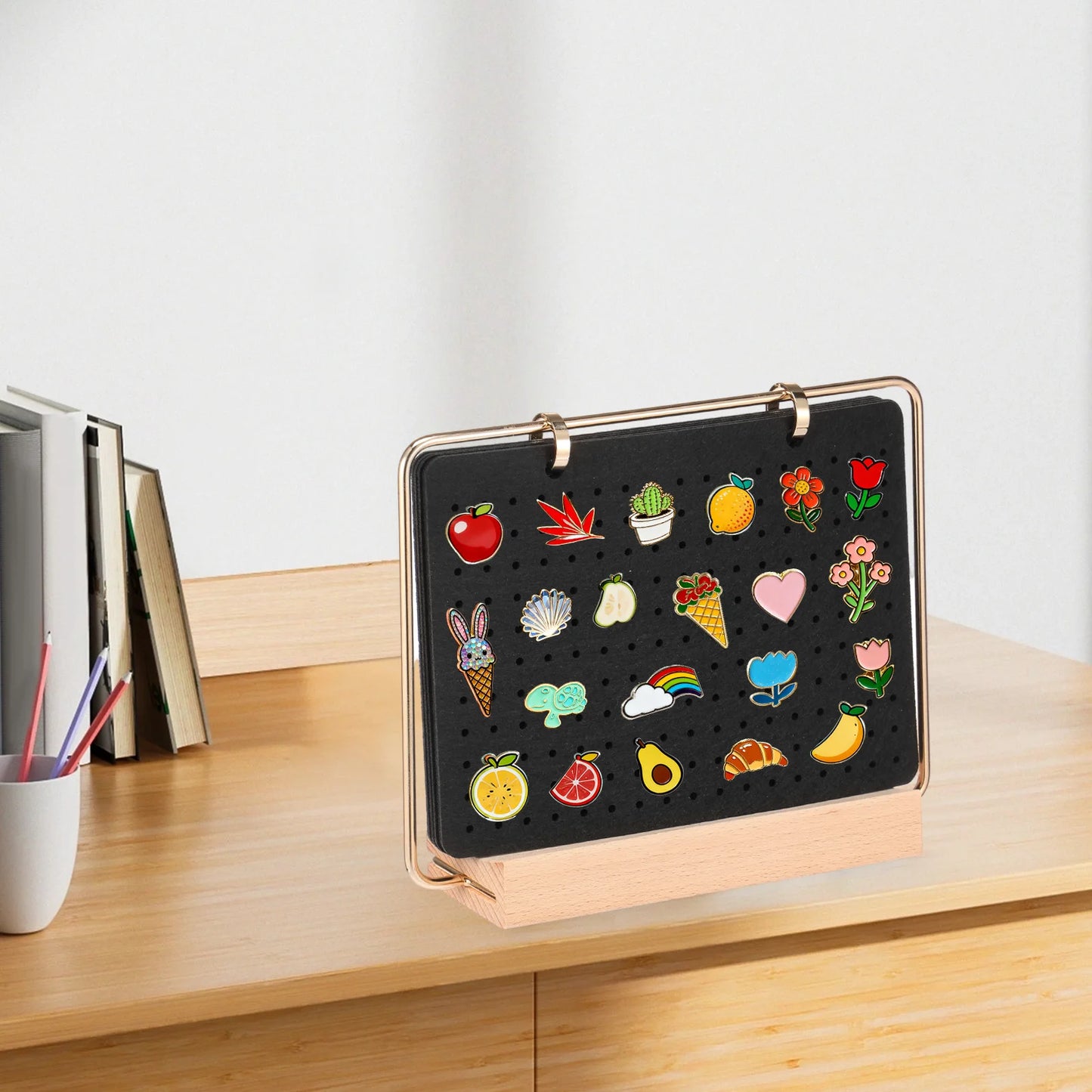 Brooch Display Panels Felt Pin Brooch Storage Stand DIY Badge Button Brooch Storage Holder Jewelry Necklace Earring Display Rack