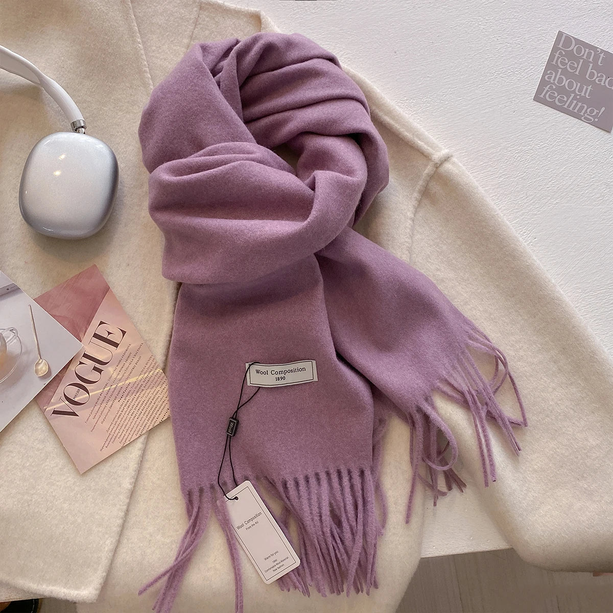 New 26 Color Winter Scarf For Women Long Warm Cashmere Scarves Hijab Solid Lady Shawl Wrap Female Pashmina Bandana Head Scarfs