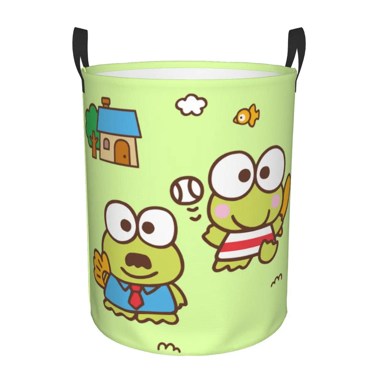 Tejesa Laundry Basket Foldable Large Capacity Clothes Storage Bin Big -eyed Frog Anime Baby Hamper