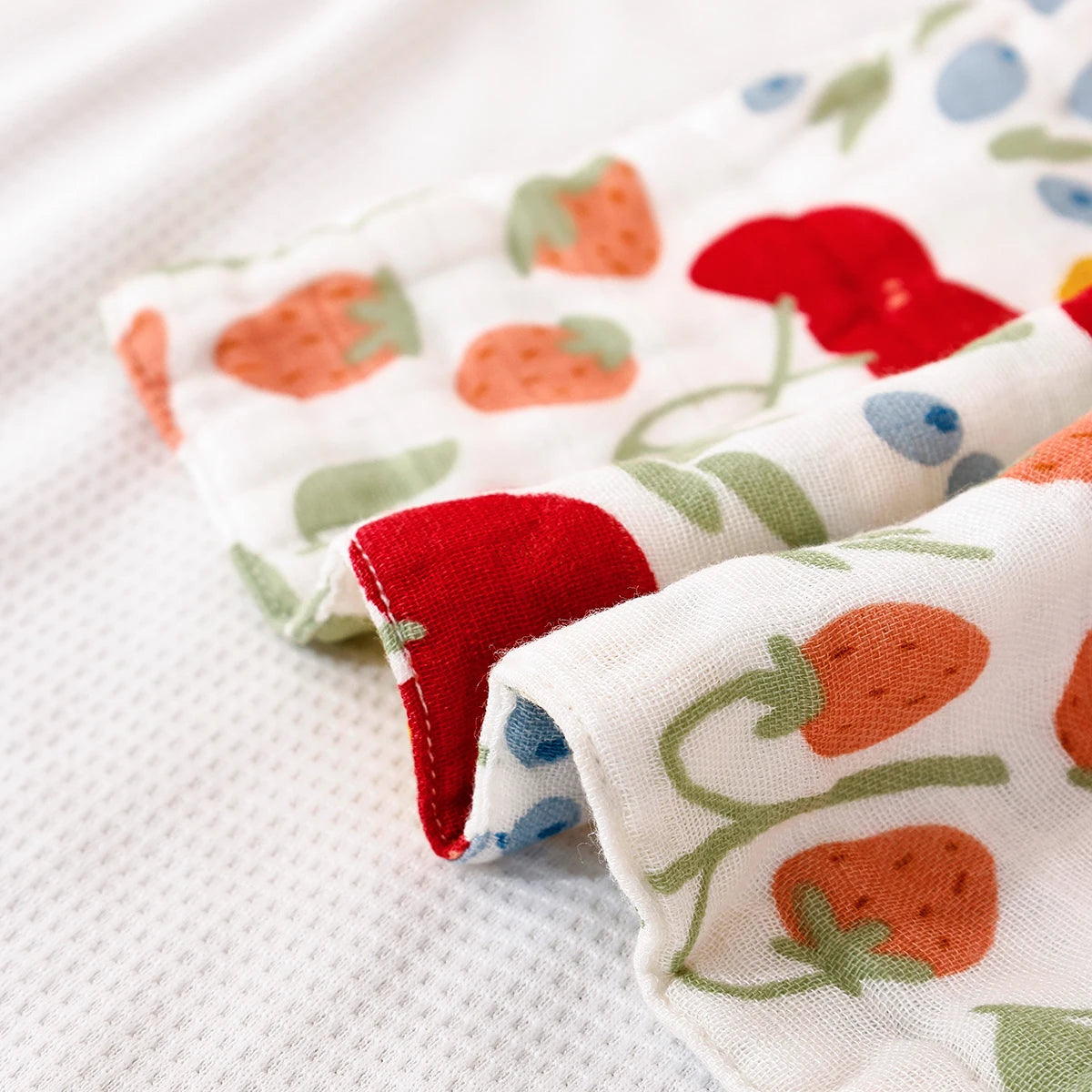 Tejesa 5pcs Pack Bamboo Cotton Breathable Baby Muslin Towel New born Burp Cloth