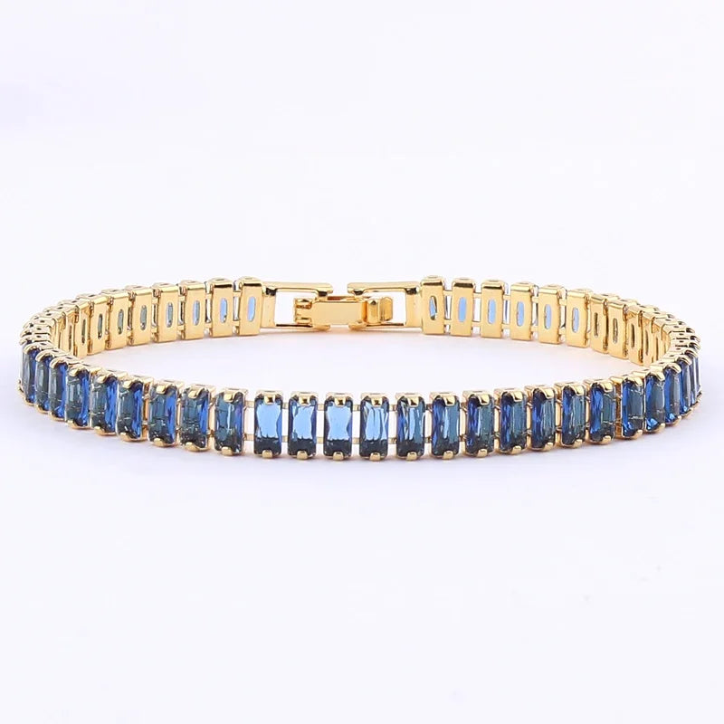 Hemasa Pink colour Cubic Zirconia Tennis Bracelets for Women/Girls