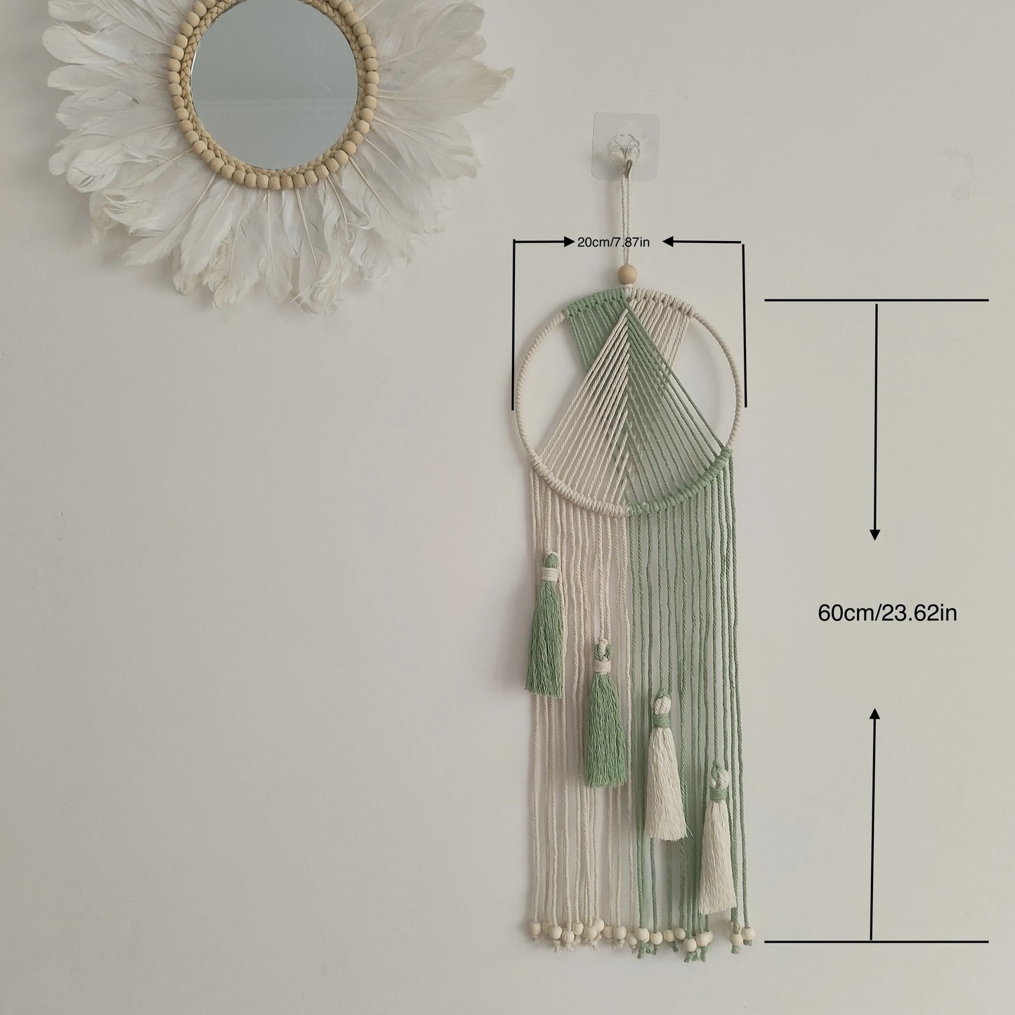 1pc Woven Tassel Tapestry Wall Hanging Pendant For Living Room Office Home Decor