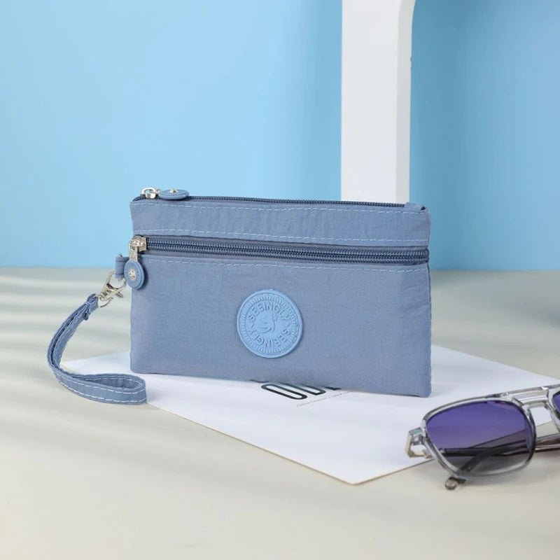 Students Bus ID Credit Card Holder Storage Bags Fashion Small Canvas Coin Purses For Kids With Card Holder And Earphone Pocket