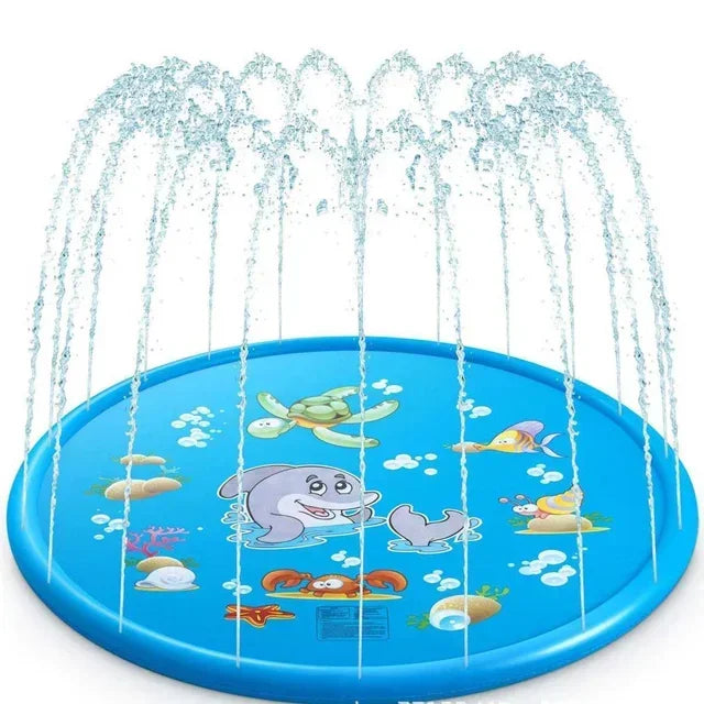 Tejesa Children Water Spray Pad Outdoor Funny Toys Children Inflatable Round Water Splash Play Pools Playing Sprinkler Mat Yard Summer