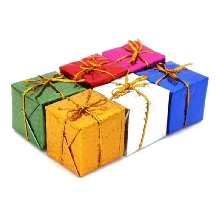 48/12/6Pcs Christmas Foam Gifts Boxes Xmas Tree Square Foam Candy Gifts Boxes Hanging Home Party Decor Supplies Ornament Pendant