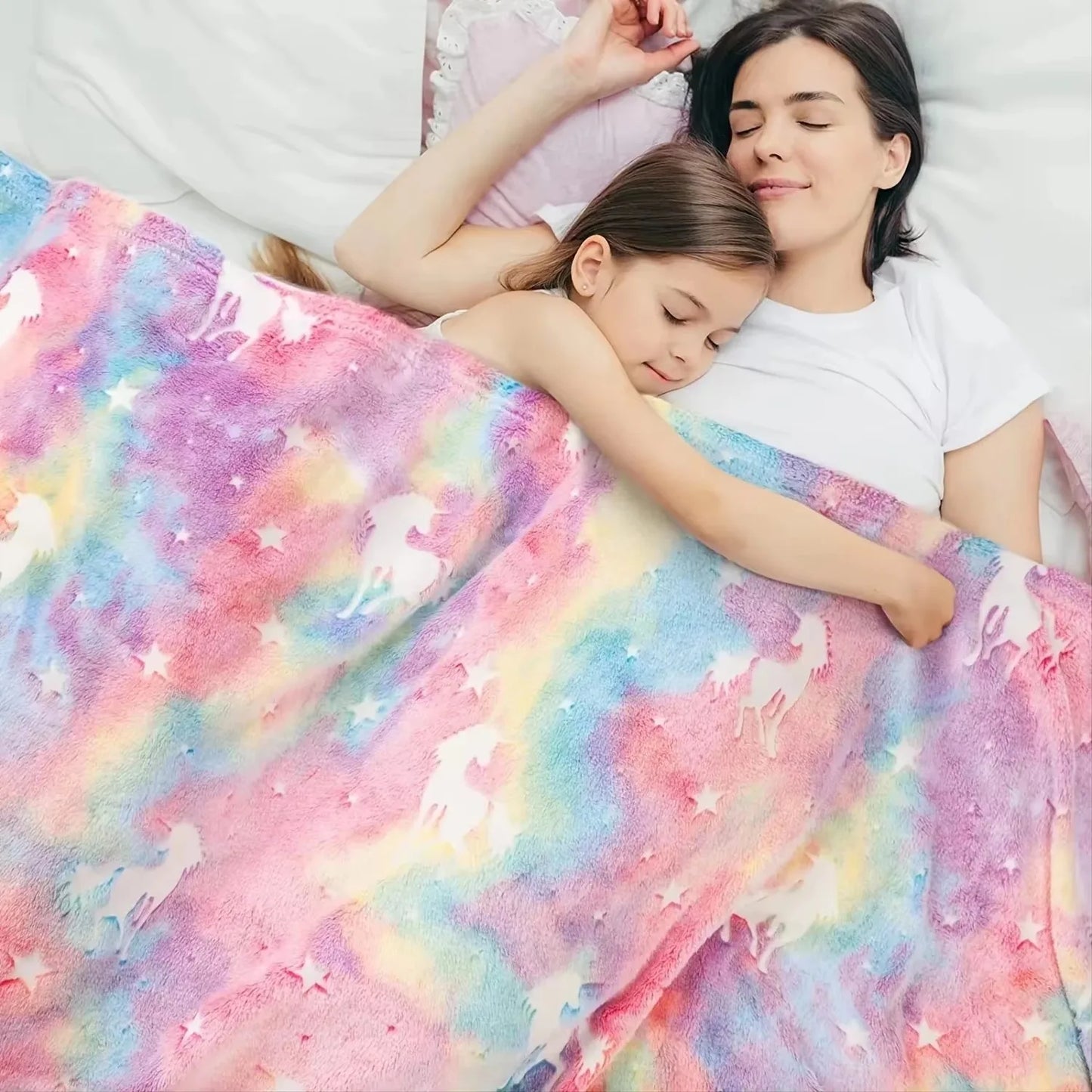 Flannel luminous horse blanket kindergarten baby blanket office blanket sofa blanket nap blanket household items