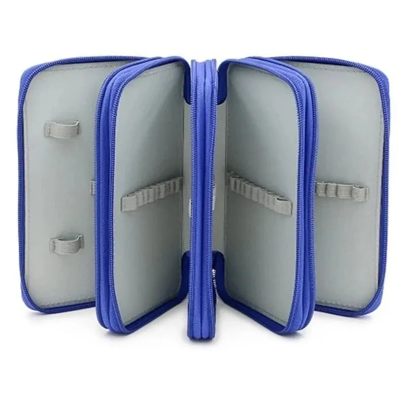 Color pencil case 72 Slots pencil organizer Oxford cloth student stationery pencil bag large capacity storage