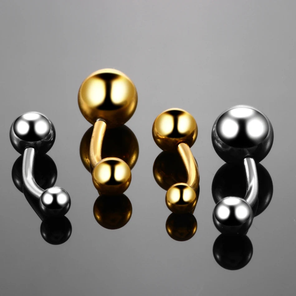 1PC Titanium Piercing Navel Rings Belly Button Rings 14G Navel Piercing Body Jewelry Goth Ombligo Ball Nombril Fashion Jewelry