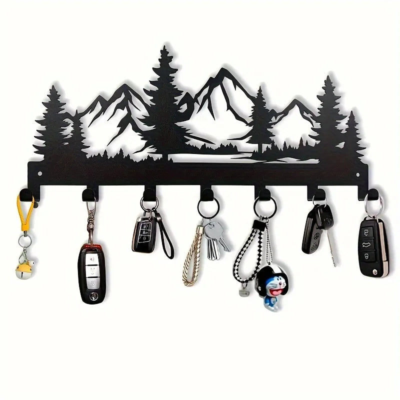 Tejesa 1-2PCS Easy Install Wall Mount Forest Key Hook  / Charming Metal Design for Towels, Hats & Purses | Stylish Entrance & Bathroom