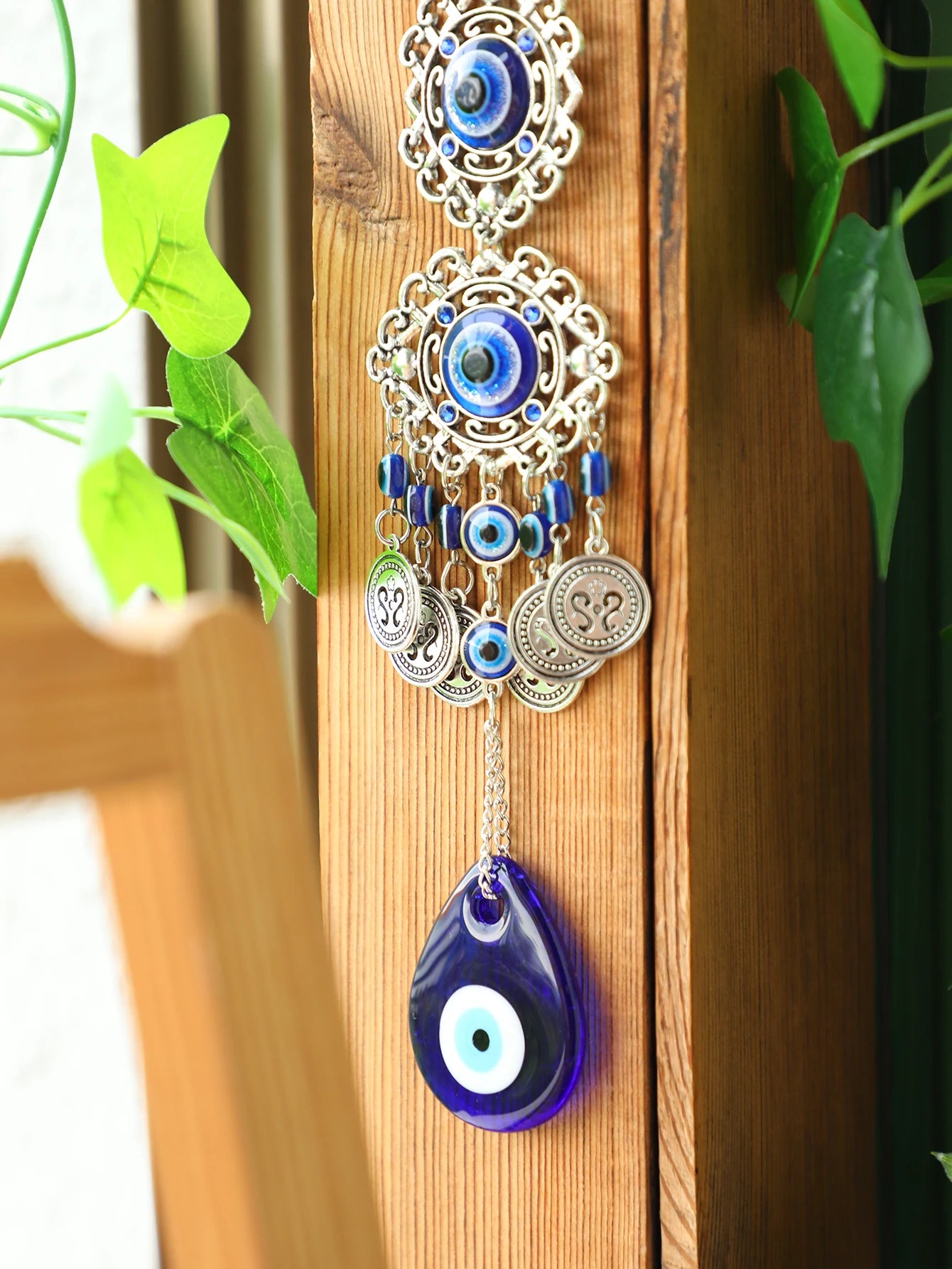 Heamsa Evil Eye Hanging Wall Decor Mental Wall Art Garden Decoration Outdoor Home Decoration Accessories