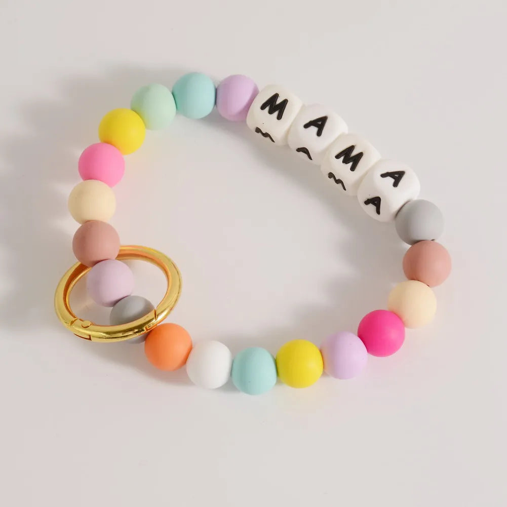 Hemasa   Silicone Beads Keychain Wristlet