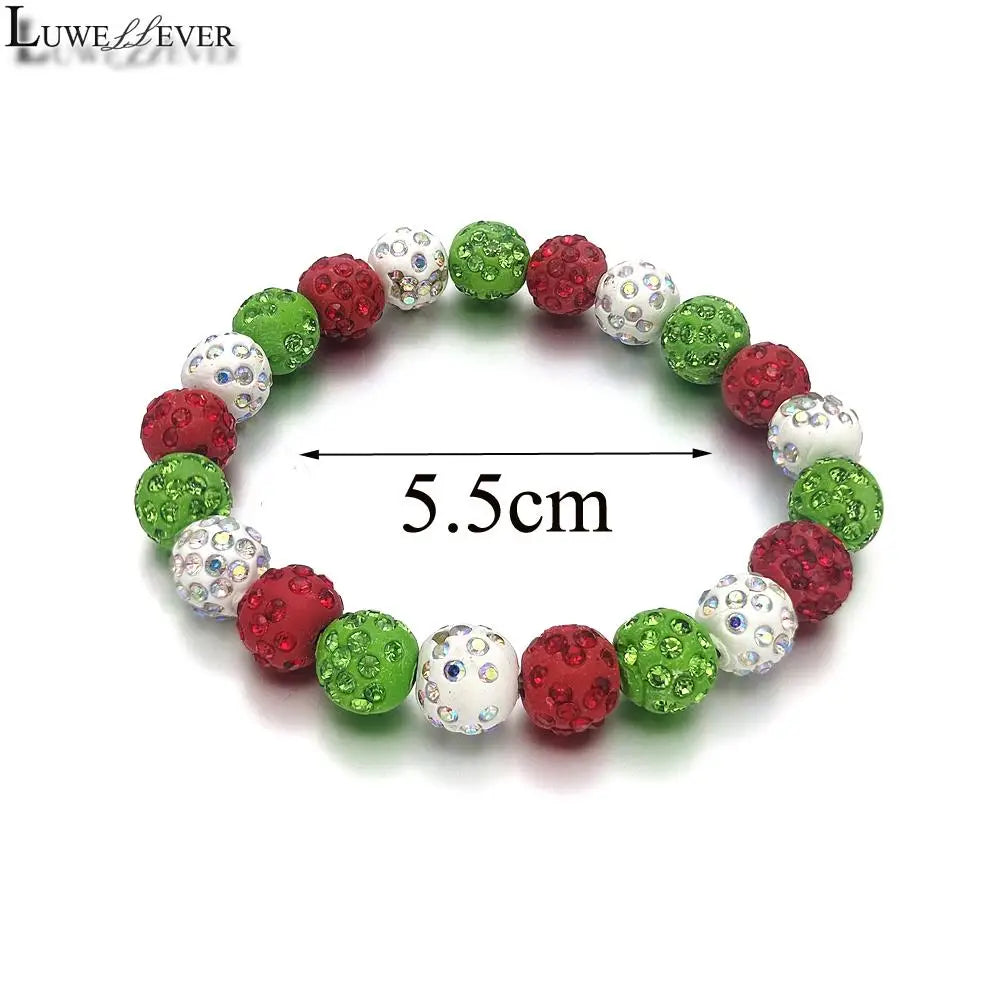 Hemasa pave disco ball beads stretchable bracelets / Bangle For Women Gift