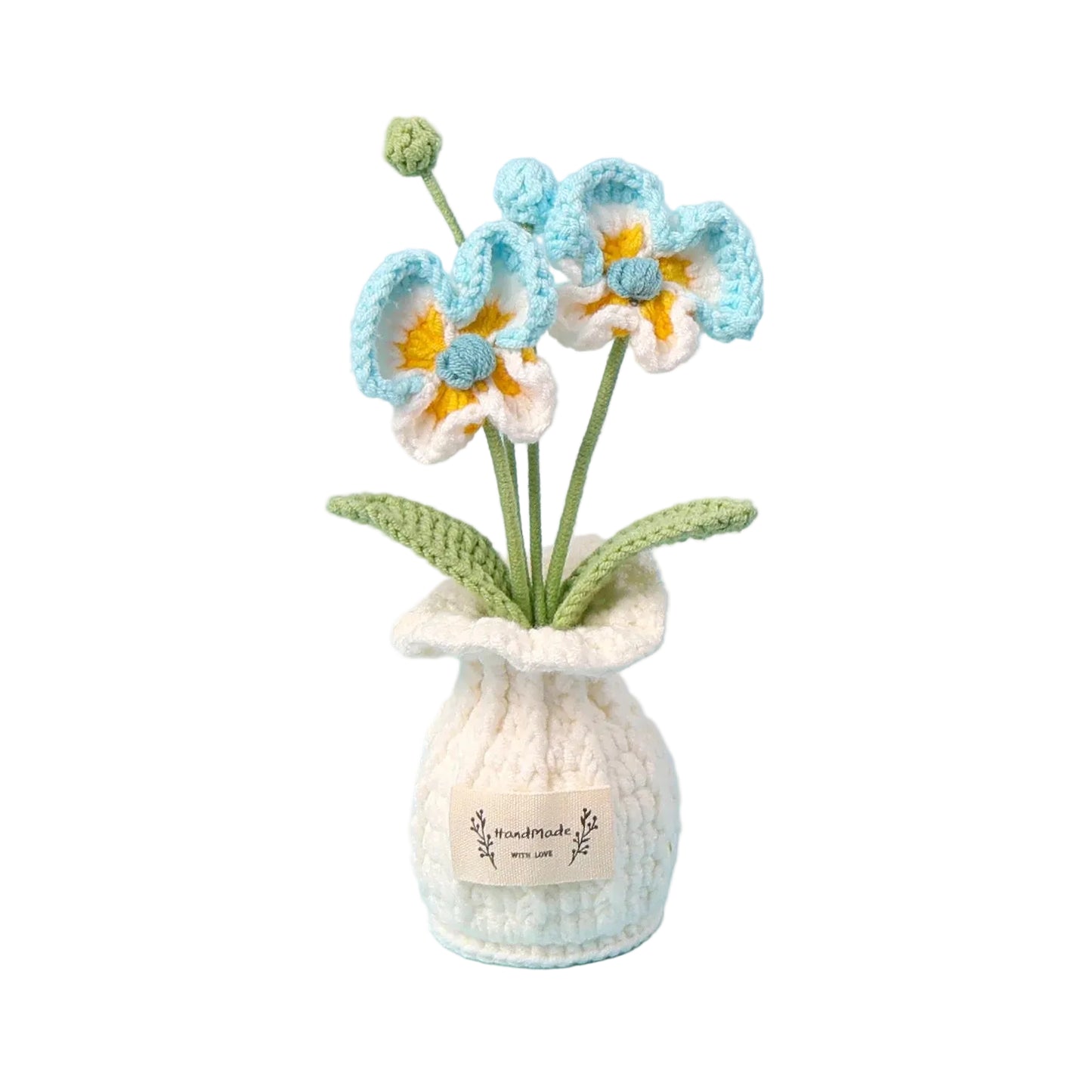 Hemasa Tulips Crochet Flowers with Kintted Potted Sunflowers /Handwoven Plant