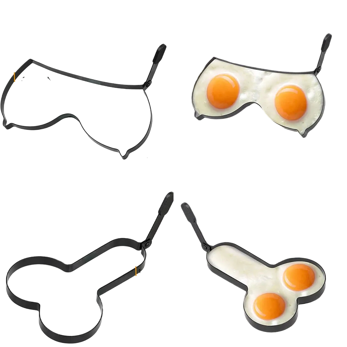 Tejesa 4/1pc Egg Fryer Mold Egg Ring Cooker Pancake Mold for Frying Egg Cookies Cake Pastry Donut Bake Mold Non-Stick Egg Forming Mold