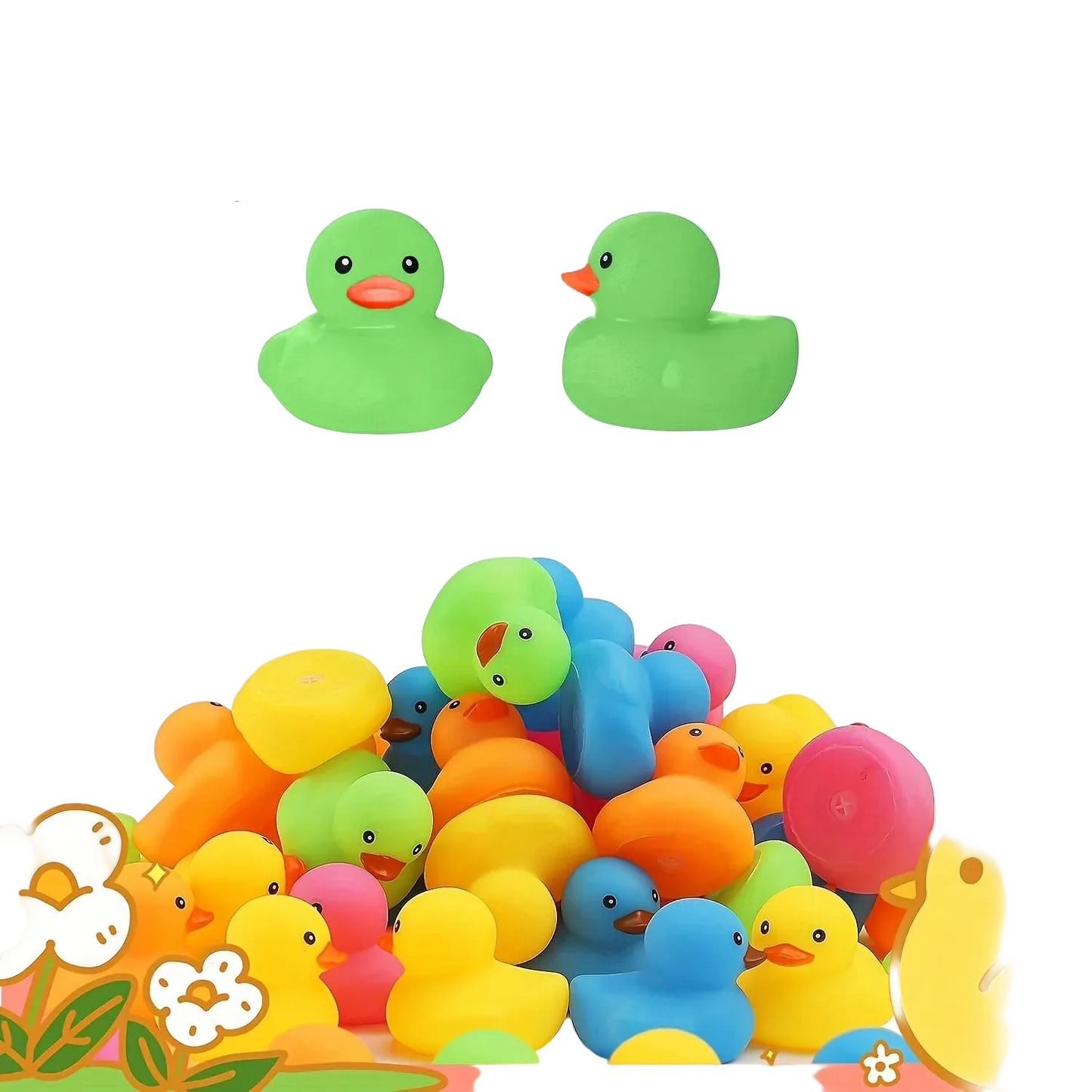 Tejesa 50/100/150Pcs Mini Rubber Duck  Multicolor Bath Ducks Bulk Float Duck Toy for Shower Birthday Party Favors Gift Classroom