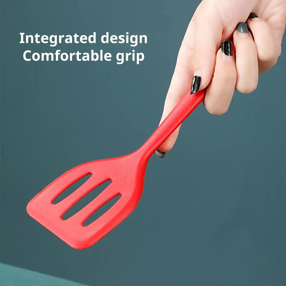 Hemasa 3Pcs Small Silicone Heat-resistant and Non Stick  Frying  pan Spatula Flat Bottom Pan Spatulas
