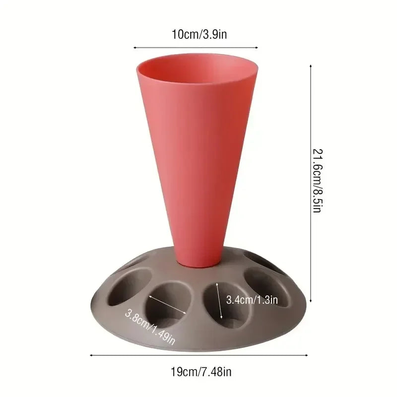 Piping Bag Nozzles Storage Rack Stand With 8 Slots Large Capacity Pastry Bag Mounting Holder Organizer Baking Accessories